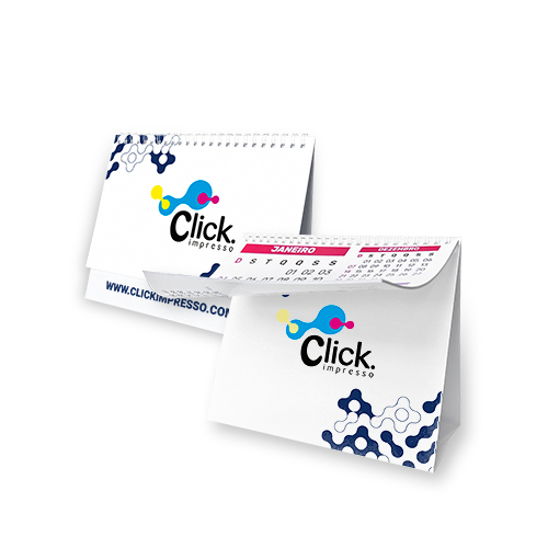 Calendário 2026 folha de rosto personalizada + 12 páginas padrão click + base personalizada em 300 gr formato 14x21
